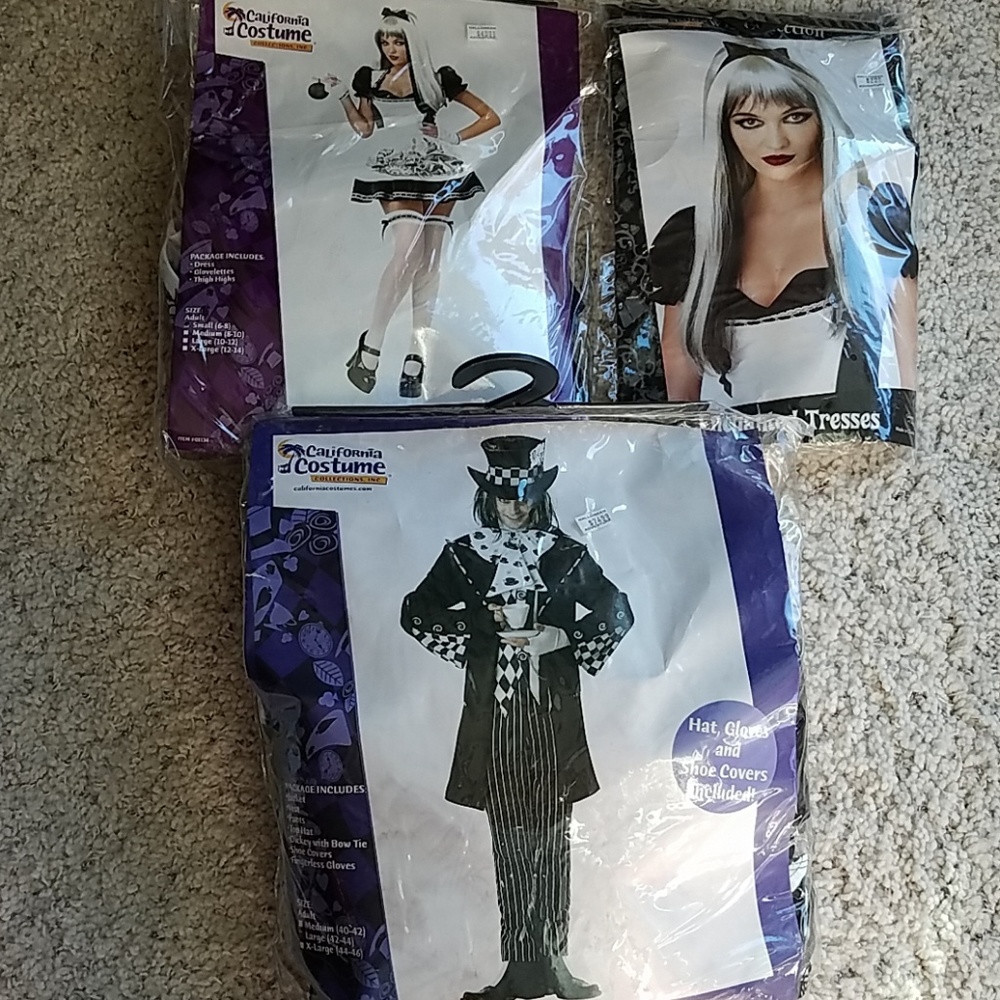 Dark Mad Hatter & Dark Alice Couples Costume